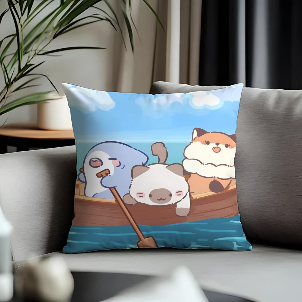 Fashion Ffat Sharkead Cushion Cover Antidustmite Pillowcase Invisible Zipper Silky Short Plush Sofa Cushion Cover