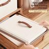 Dustproof Foldable Storage Box with Lid Large Capacity Clothes Organizer with Handles for Efficient Bedroom Organization