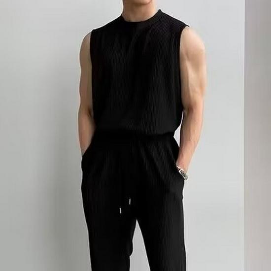 Men's Casual Summer Sports Suit - Korean Style Trendy Two-Piece