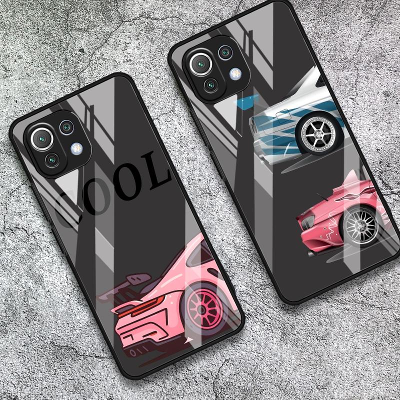 Cool Car Case for Xiaomi Mi 14 13 10 Pro 12T 11T 10T 12 11 Lite Note 10 12X Glass Phone Cover