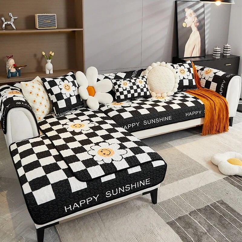 

Кузей Аврупа Каймаз Канепе Кылыфи Отурма Одасы Хавлу Силт Досту Ичин Канепе Кылифы Евренсель Анти-Кеди Чизик Канепе Чехол 70x70cm 1pcs