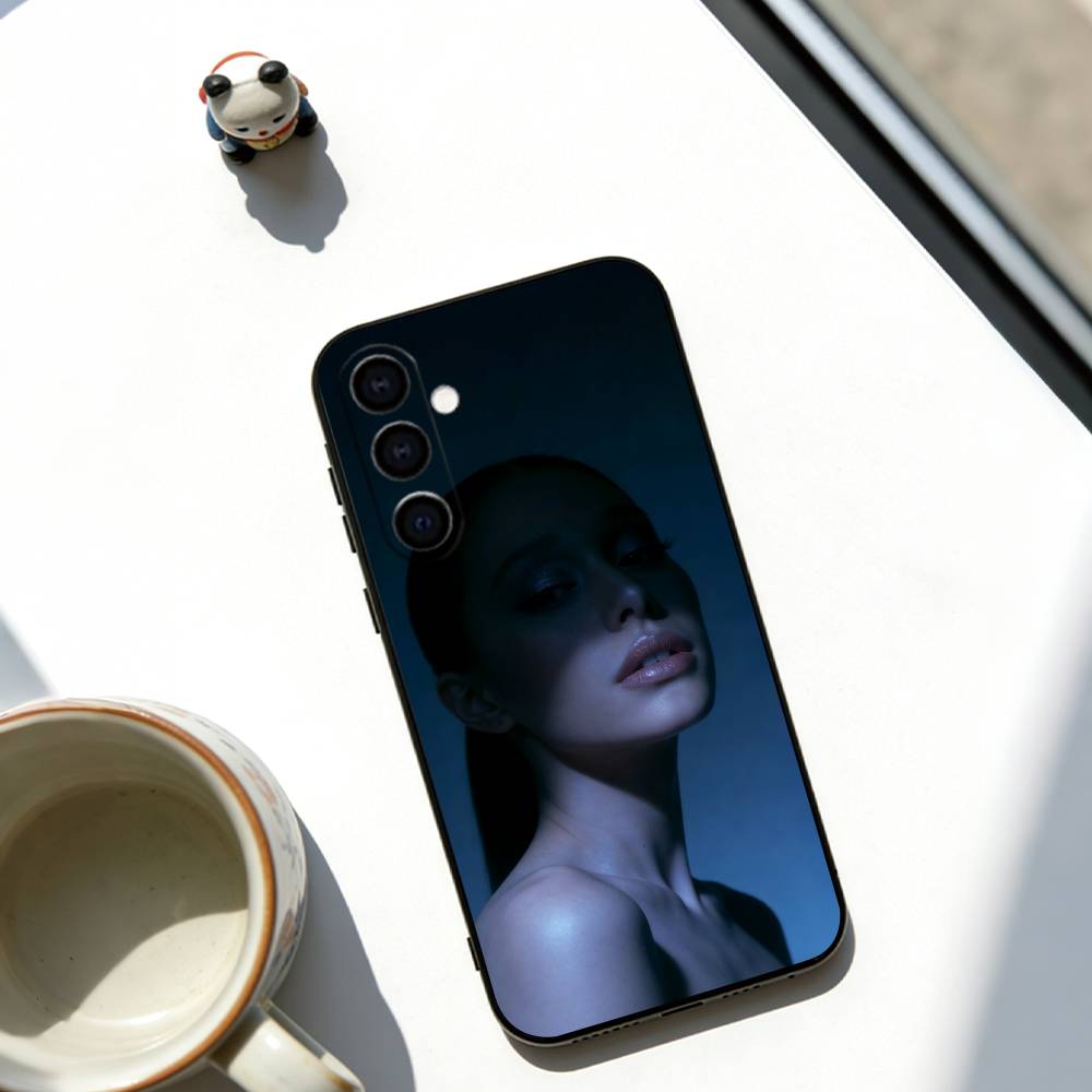 

A-Arianas Phone Case Black Silicone Soft For Samsung Galaxy A73,A72,A71,A70,A53,A52,A51 Samsung a71 5g