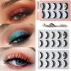 10 Pairs/set Mink False Eyelashes Set Natural False Eyelashes Fake Lashes Long Makeup Reusable Extension Eyelashes for Beauty