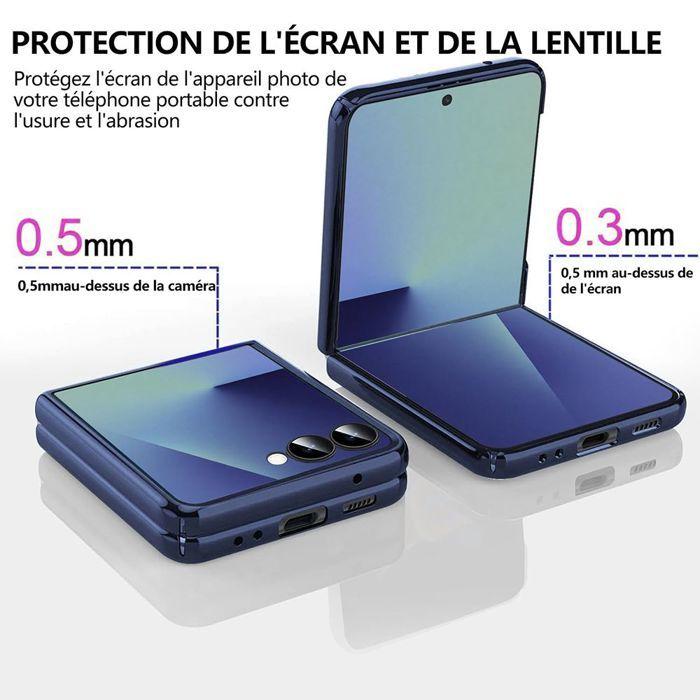 Case for Samsung Galaxy Z Flip 8, Hard Protection with Magnetic Ring - Navy Blue