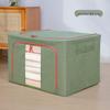 Cotton Linen Foldable Quilt and Clothes Storage Box with Steel Frame - Large Capacity Wardrobe Organizer