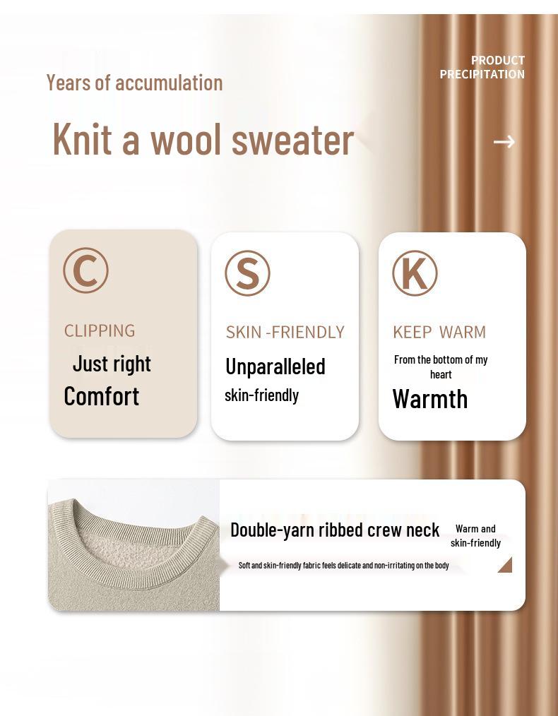 Men's Wool Modal Sweater Vest - Velvet Lined, Warm & Thick for Autumn/Winter