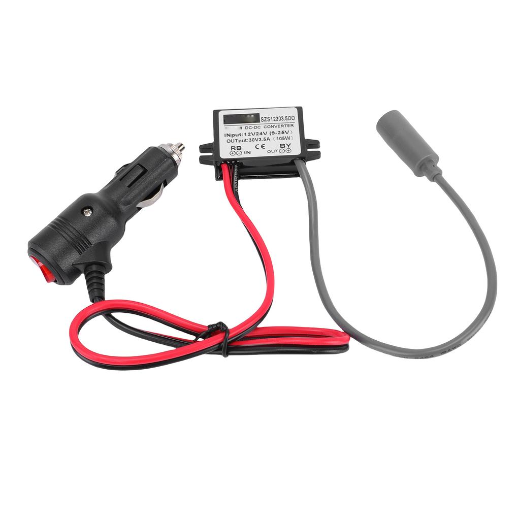 Car Adapter 12V 24V Step Up Converter to 30V 3.5A 16 AWG 30m Power Cord for RV Boat Trailer