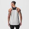 Net Hole Splicing Breathable Sports Vest Men's Round Neck Solid Color Outdoor Running Fitness Casual Vest Cotton