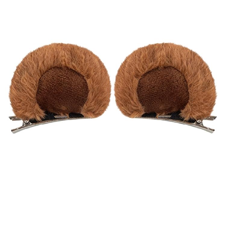 Realistic Bear Ear Hair Clip Furry Ear Barrette for Cosplay and Holiday Celebrations for Music Festivals Photo Props