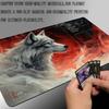 Mysterious Wolf King Totem Mtg Playmat 35x60cm Magic Card Battle Mat Nonslip Durable Stitched Edge Tabletop Playmat Magic Rug