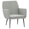 Vidaxl Fotel, Jasnoszary, 62X79X79 Cm, Obity Aksamitem