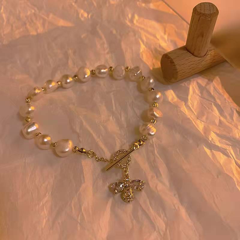 Fashion Imitation Pearl Bracelet for Women Girls Adjustable Chain Bracelets Elegant Handmade Jewelry Gifts Korean Style Vintage Birthday Gift