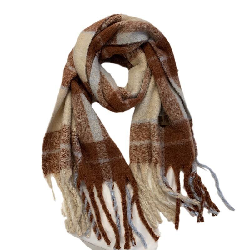 Maillard High End Scarf for Women Winter New Korean Version Versatile Tassel Mohair Warm Student Scarf