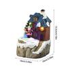 Lighted Christmas Cabin Music Box Rotating Santa Music Box With LED Light For Men Women Kid Birthday Christmas Present