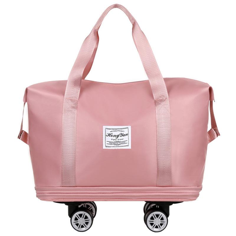 Abnehmbare, tragbare Gepäcktasche mit Universalrädern, Aufbewahrungstasche mit hoher Kapazität zur Trennung von Trocken- und Nassflüssigkeit, erweiterbare Reisetasche für Geschäftsreisen, Sport- und Fitnesstasche