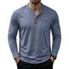 Men's Color Block Long Sleeve Shirt, Casual Base Layer Top for Everyday Wear