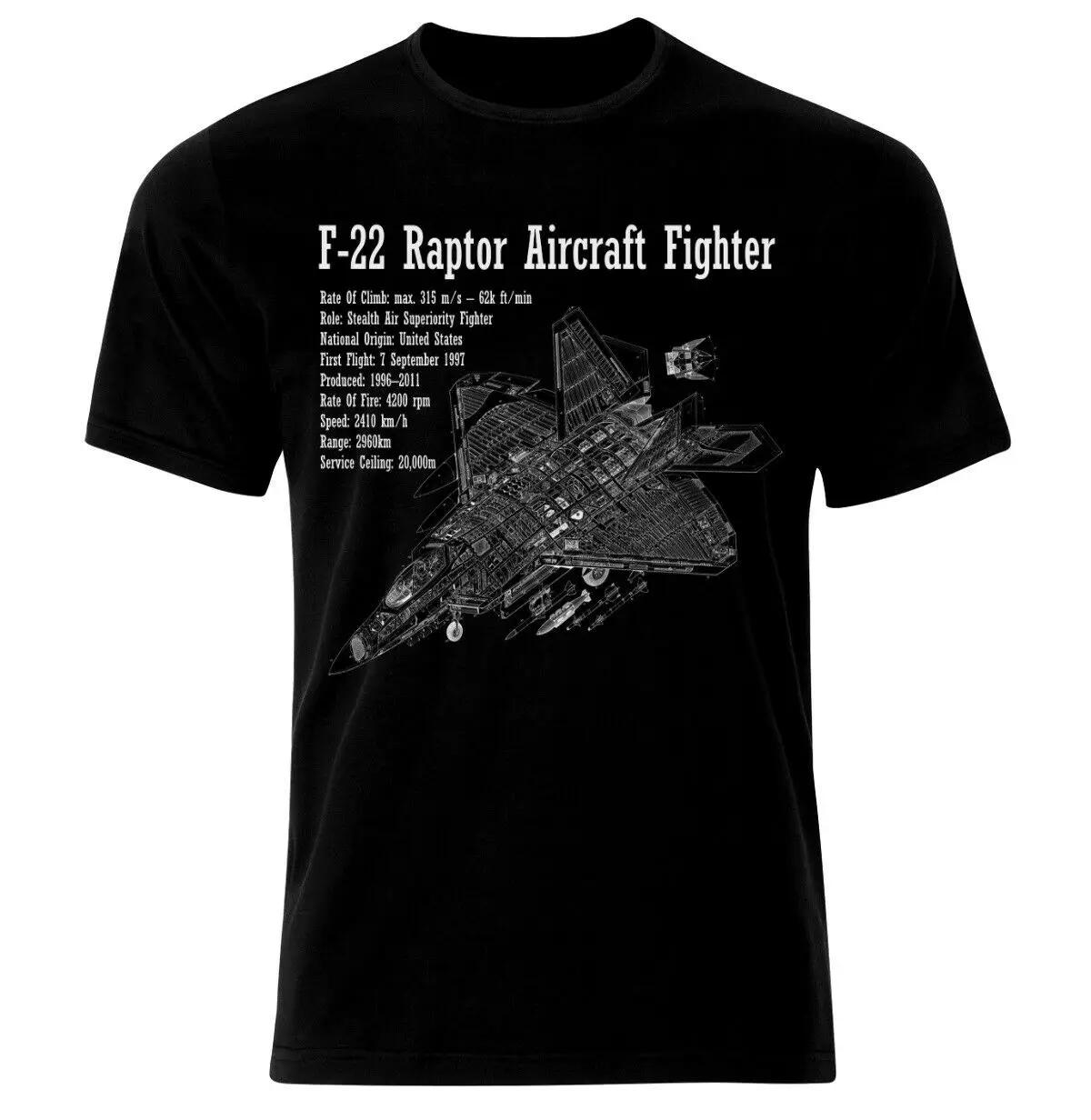 

F22 Raptor Stealth Tactical Fighter Blueprint TShirt 100 Cotton ONeck Summer Short Sleeve Casual Mens Tshirt Size S3XL 4XL