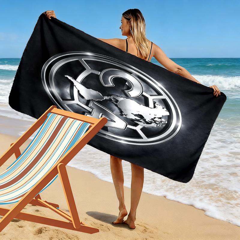 Club America Print Beach Towel, Large Soft Quick Dry Towel for Beach Camping Swimming
