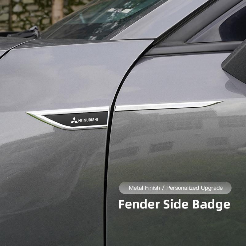 Mitsubishi Metal Stickers 2Pcs Car Body Decoration Stickers For Mitsubishi Lancer Ralliart ASX Mirage Pajero Xpander Attrage