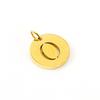 New titanium steel English letter DIY pendant fashionable stainless steel round hollow letter pendant