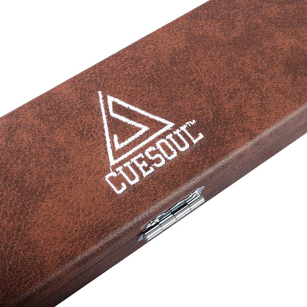 Cuesoul Jointed Pool Cue R306 1/2 Case, Brown,