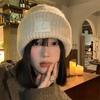 Hat Women's Winter Wool Hat Loose Ear Protectors Stacking Hat Warm Versatile Knitted Hat Student Baotou Cold Hat