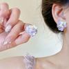 New Korean Romantic Resin Flower Stud Earrings for Women Girl Cute Aesthetic Charm Vintage Fashion Jewelry Accessories Wholesale