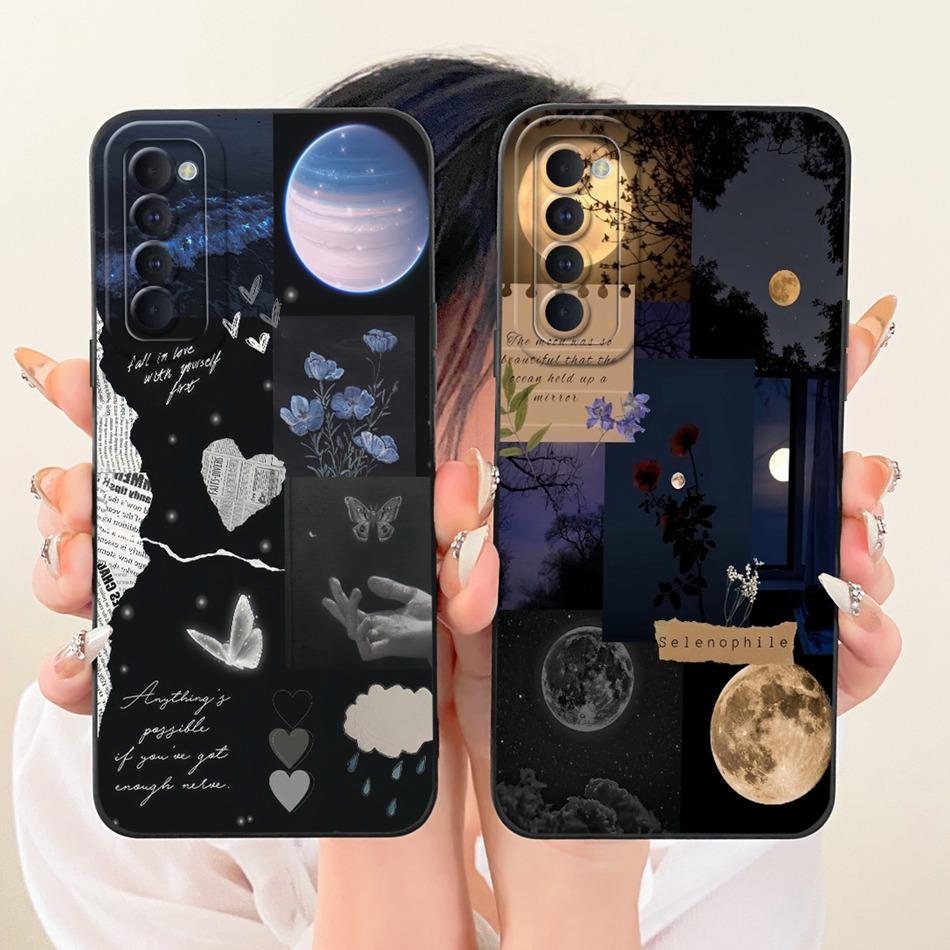 For OPPO Reno4 Pro / Reno4 Fashion Dusk Beach Painting Phone Case For Oppo Reno 4 4Pro 4G Soft Silicone Covers Bumpers