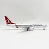 B737 Airplane 30cm Turkish Airlines 1/124 Scale Plane Resin Aviation Aircraft With Base and Wheel Enthusiasts Collected Souvenir