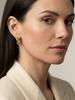 waterproof Stainless Steel Geometric Hollow Out Stud Earrings, Modern Minimalist Gold Plated Earrings for Women