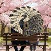 1PC Peacock feathersAutomatic Open/Close Umbrella with Windproof, 8-Rib Sturdy Canopy, Durable Ribs, Fashionable Design1239A
