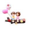 Adorable Pair Car Dashboard Decoration Strong Resin Sweetheart Car Accessory Automotive Gift for Couple & Family