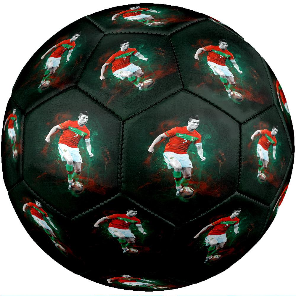 Cristiano Ronaldo Theme Soccer Ball Size 5 Soccer Ball Soft Touch Professional Training Football for Outdoor Sports