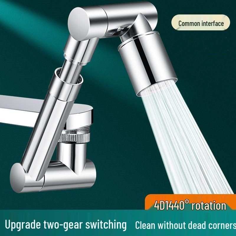 Universell robotarm sprutsikker kranforlenger med svingbart dusjhode booster