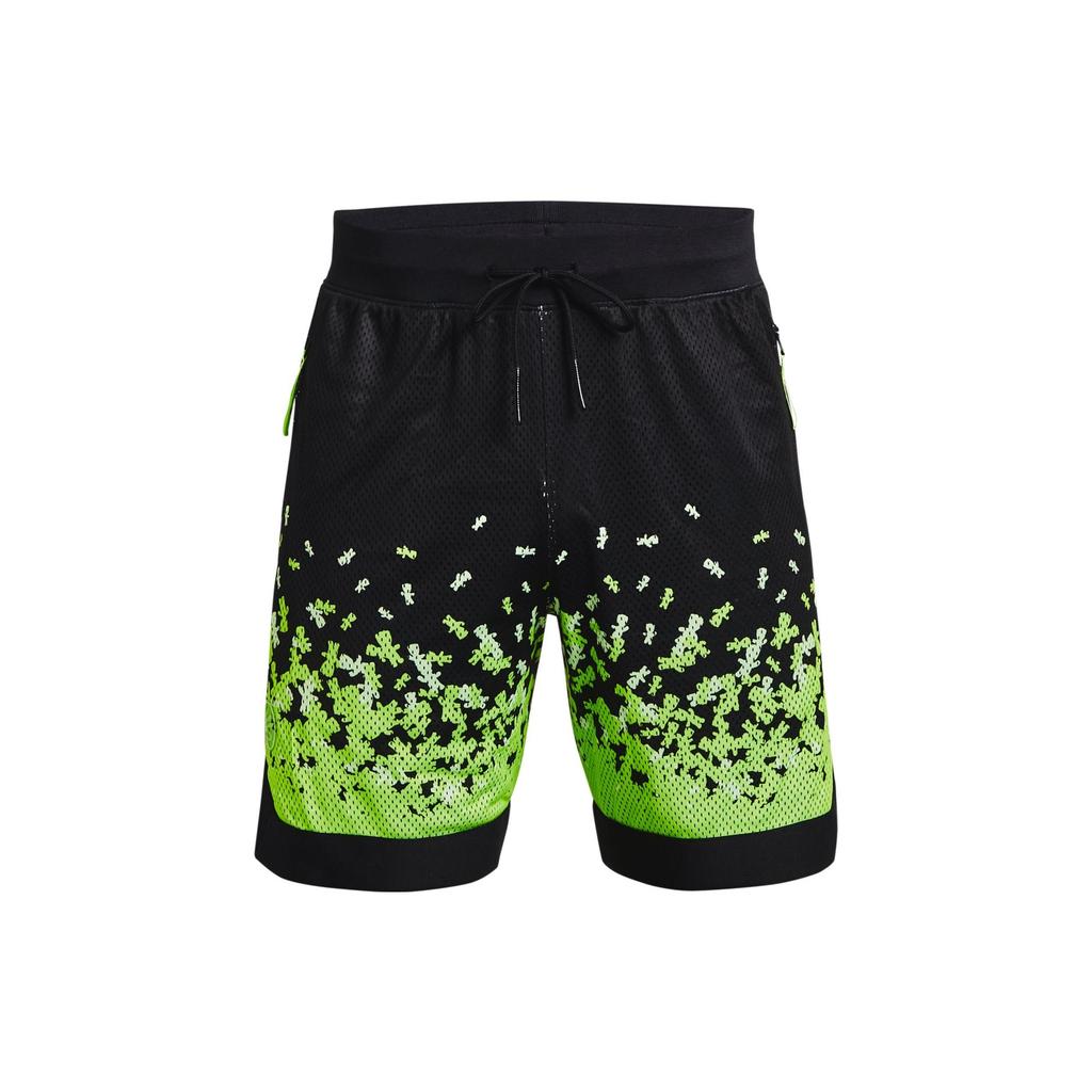Under Armour Geometric Pattern Printed Casual Loose Shorts Men Shorts Green 1374316-001