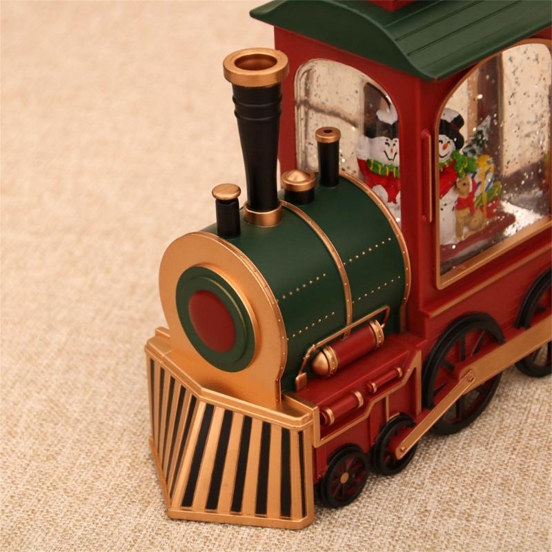 Mit Wasser gefüllter Weihnachtszug Anhänger Musikalisch Leuchtend Weihnachts-Lokomotive Dekoration Für Kinderzimmer