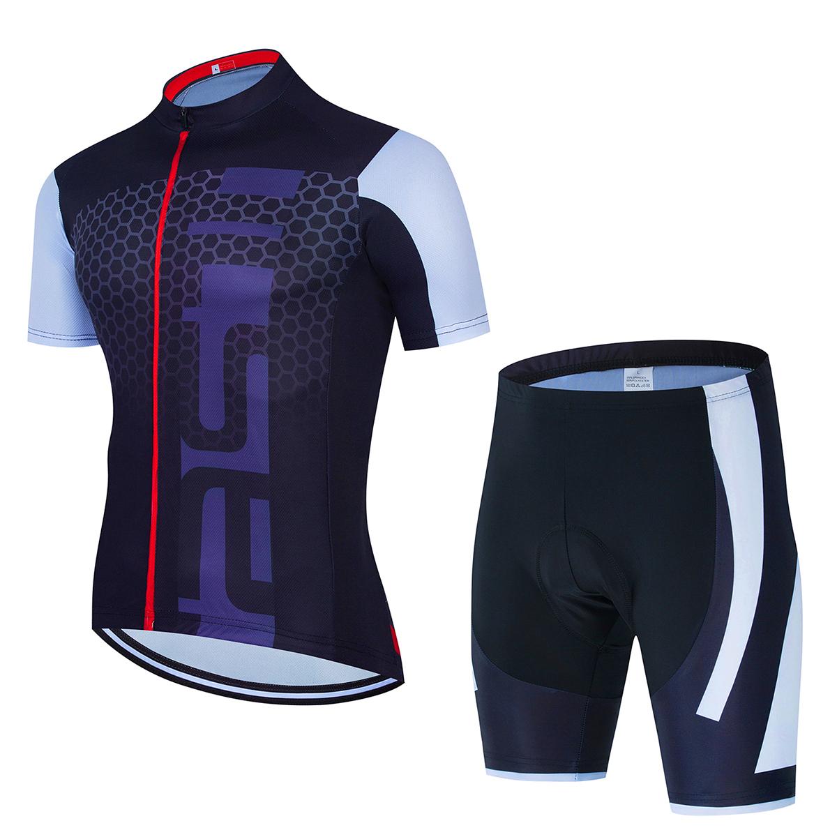 

2025 Men s Team Cyhing Short Sleeve Bicycle Shirt Road Summer Bike Suit Wear Ropa Mcling Jersey Set Blue Clotaillot Asian size-4XL