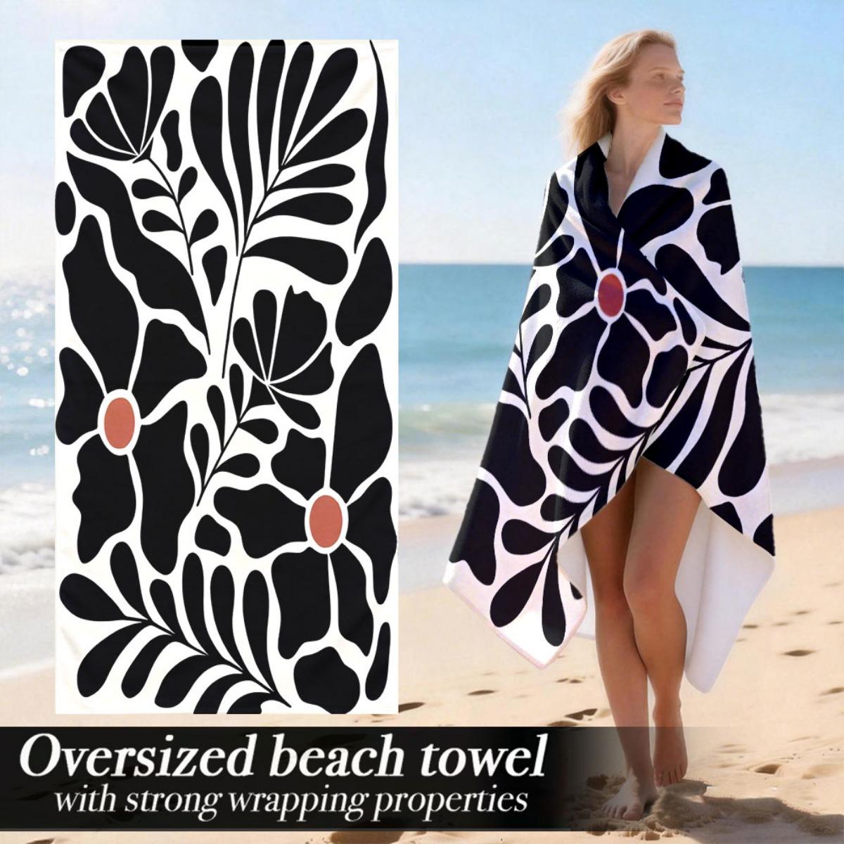 

Extra Large Luxury Oversized Beach Towel | Plush Absorbent Microfiber With Strong Wrapping Properties, Perfect For Outdoor Activ W40*H60(CM)