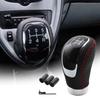 5 Speed Leather Red Stitch Gear Shift Knob Universal Car Gear Stick Shift Knob Lever Manual Transmission M8 M10 M11 M12
