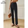 Women's High-Waisted Warm Tapered Suit Pants