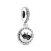 New 925 Silver Motorcycle Audio Tape Charm Beaded Chain Bracelet DIY Jewelry Trinket  Pendant Gift