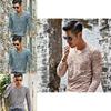 Premium Fashion Men's Muscle Long Sleeve Shirt V-neck Casual Slim Fit Tee For All Occasions