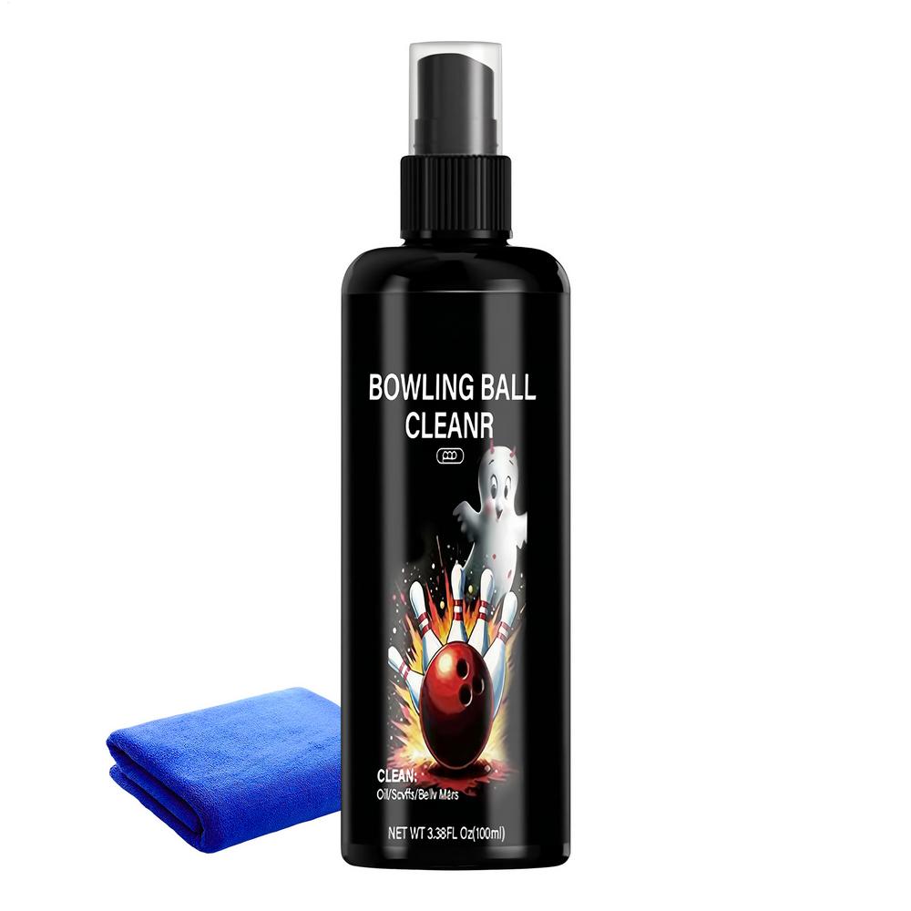 100ml Bowling Ball Cleaning Kit Sports Gear Care Set With Towel Bowling Cleaner Set For League Play Professional Training