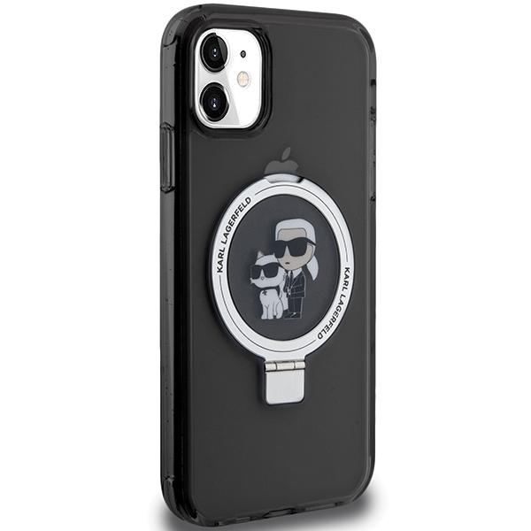 Karl Lagerfeld Klhmn61Hmrskck Iphone 11 / Xr 6.1 Czarny/Black Hardcase Ring Stand Karl&Choupettte Magsafe