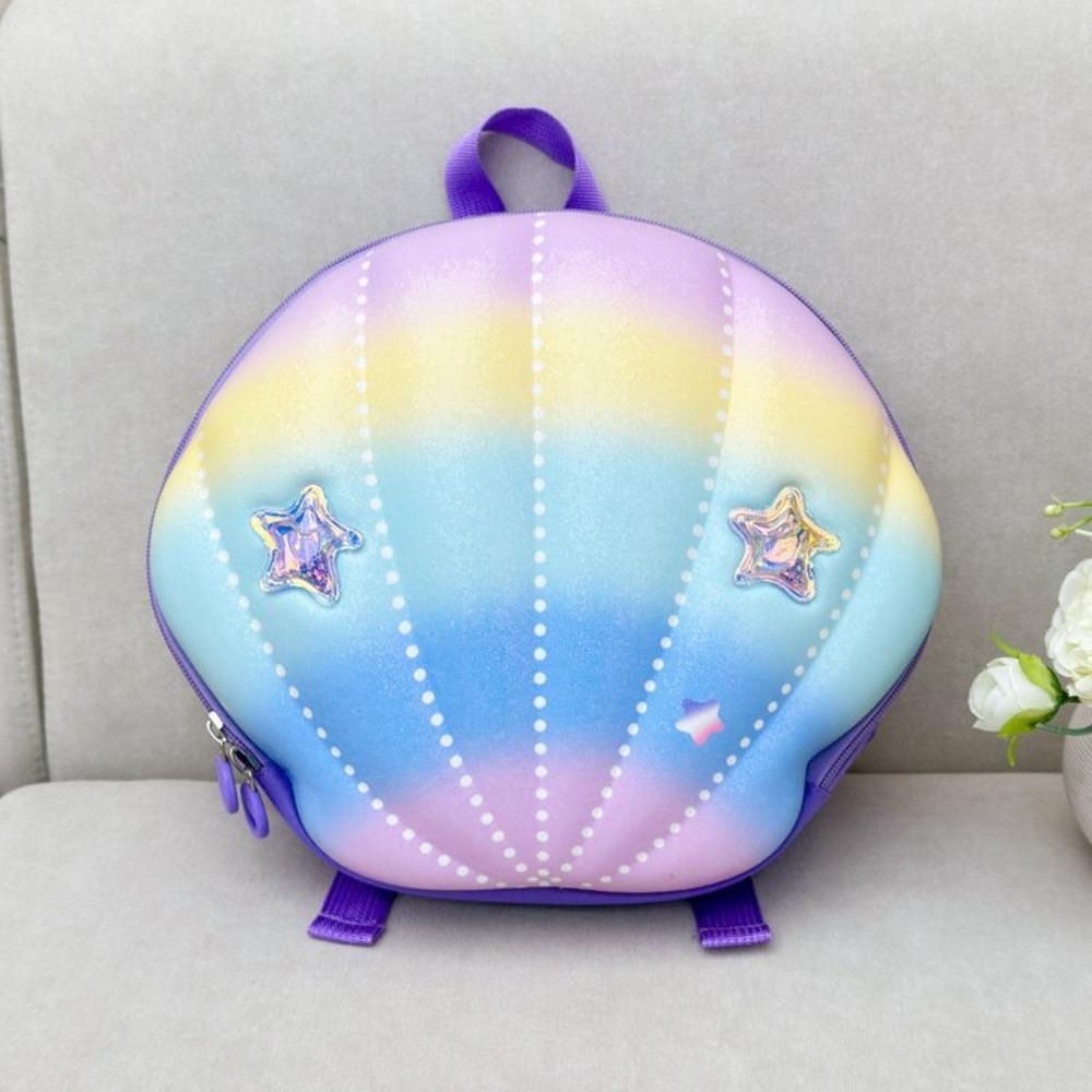 New children's small backpack gradual change rainbow shell kindergarten bag cute boys and girls hard shell backpack