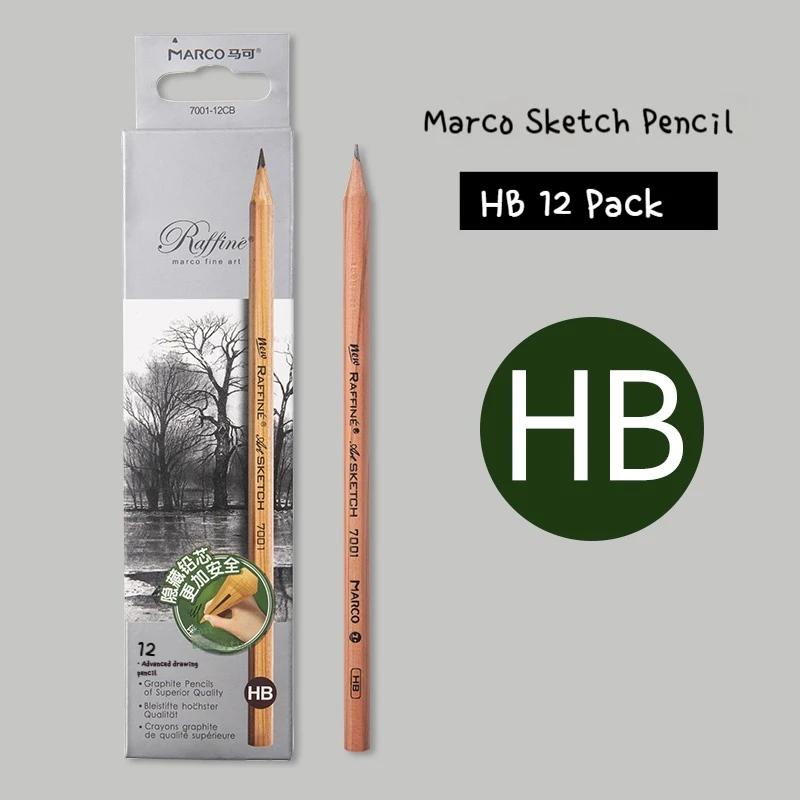 12Pcs Professional Drawing Sketch Pencil Set HB 2H 2B 3B 4B 5B 6B 7B 8B 10B 12B 14B Graphite Hand-Painted Pen School Stationery