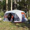 VidaXL Family Tent with LED 10 People, Shade Tent with Bag, Portable Awning with Side Walls Garden, Grey 94303
