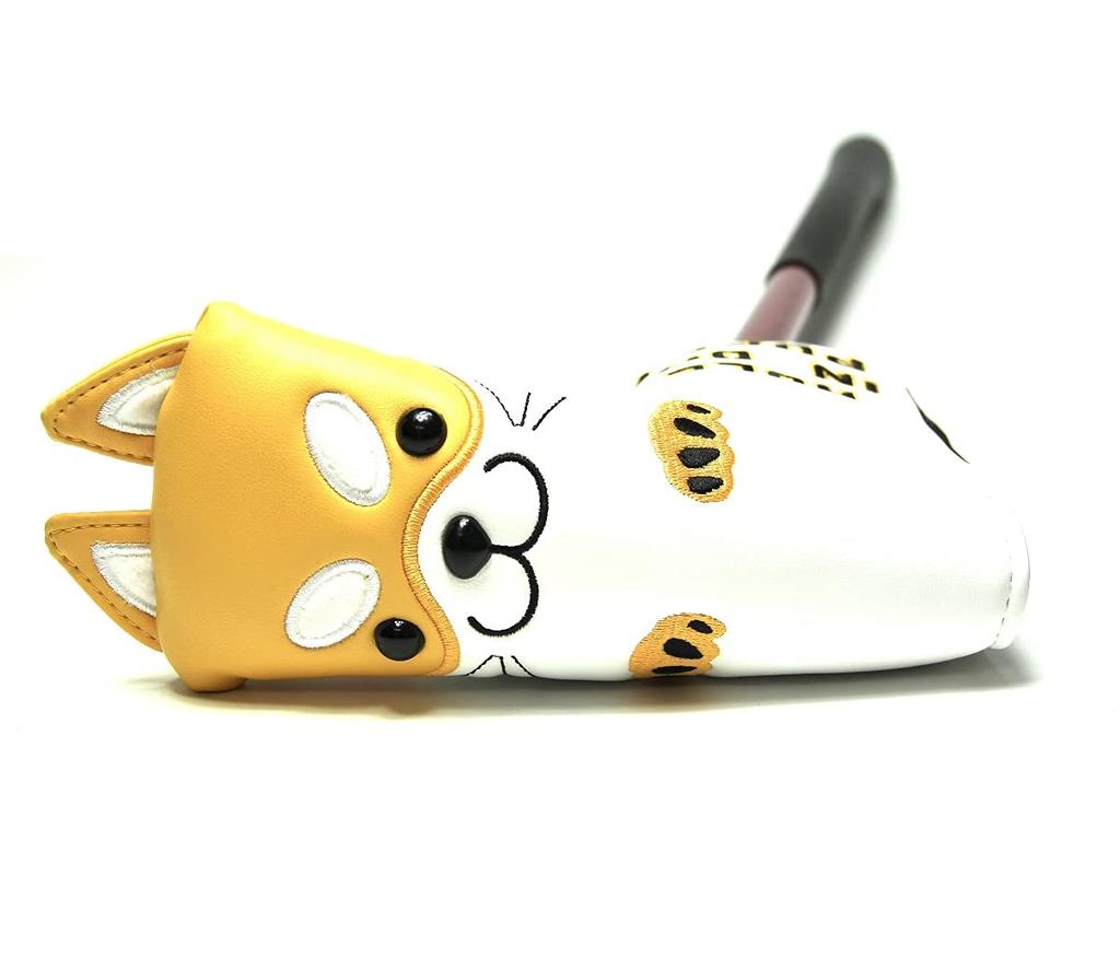 Putter Cover Head Cover Compatible with Odyssey 2 Balls For Mallets Pin Type Magnetic Type Compatible with Scotty Cameron Odyssey Cute Dog (Pin Type