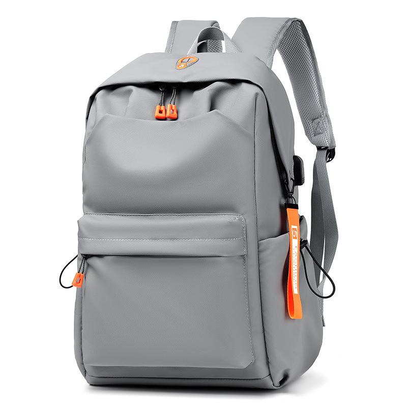 New Men's Backpack Student Bookbag Portable Laptop Bag Simple Lightweight Daypack for 15.6 Inch Computer