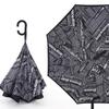 Automatic reverse umbrella straight rod long handle double-layer umbrella car umbrella large double reflective umbrella wind-resistant reinforcement